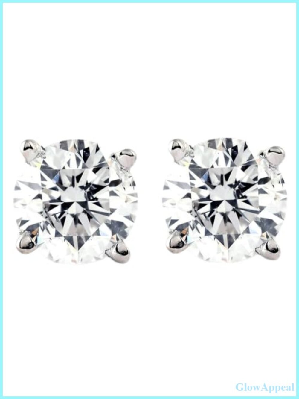 1/4 Ct TDW Genuine Diamond Stud Earrings in 14k White Gold